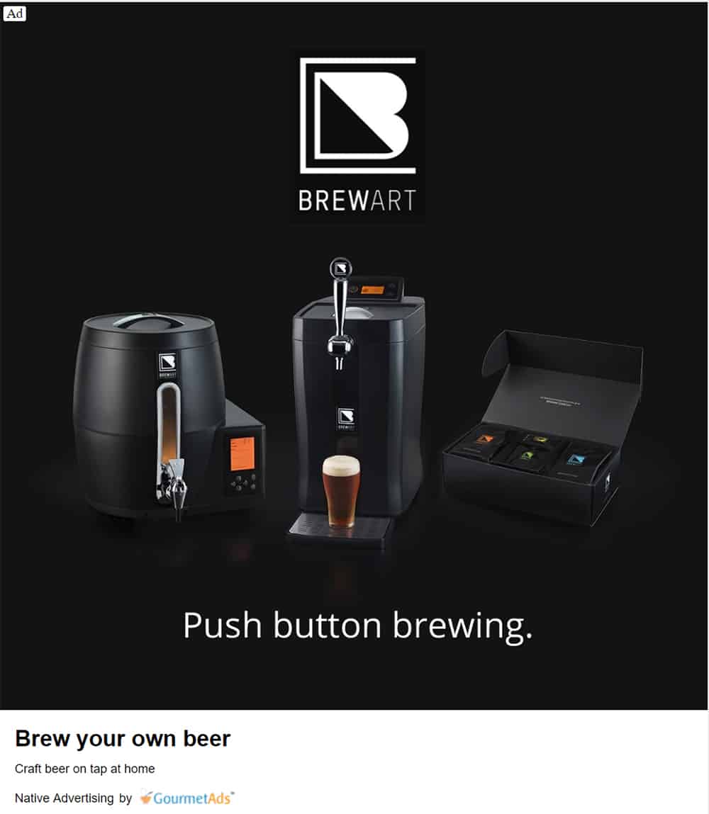 Brewart - Native Advertising Examples