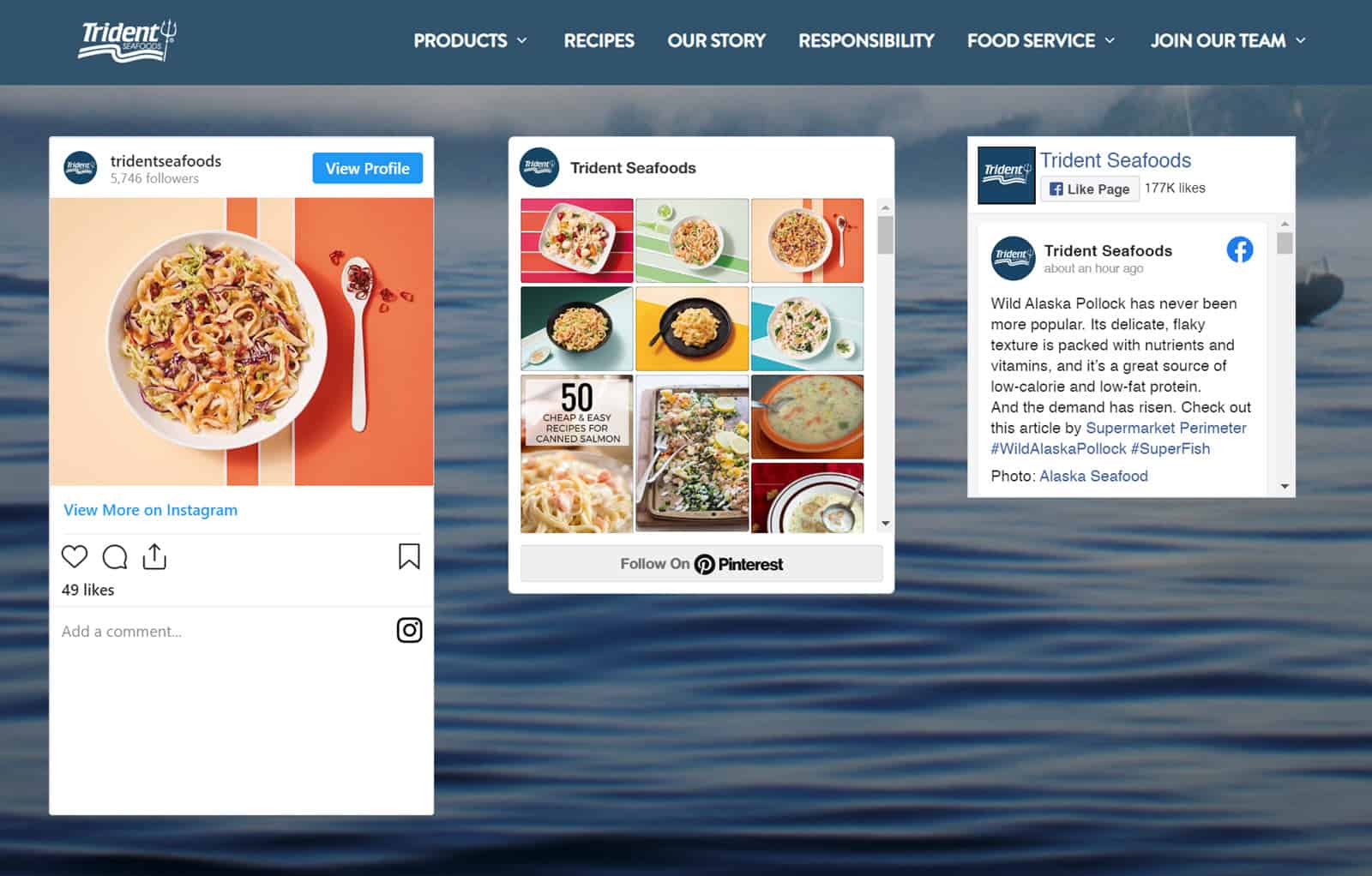 Trident Seafoods Social Networking